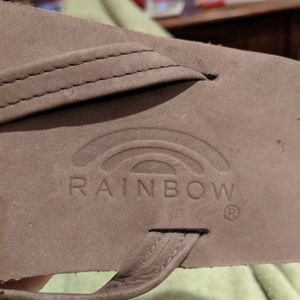 Womens leather brown rainbow sandals 7.5